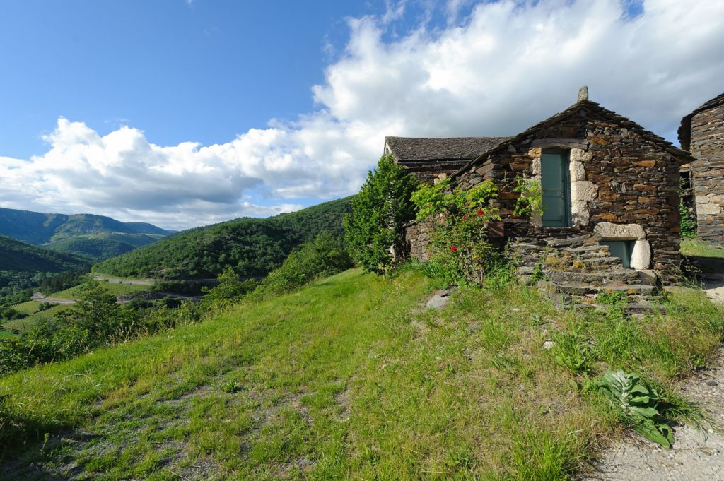 Hameau de Bieisses en zone coeur du Parc National des Cévennes